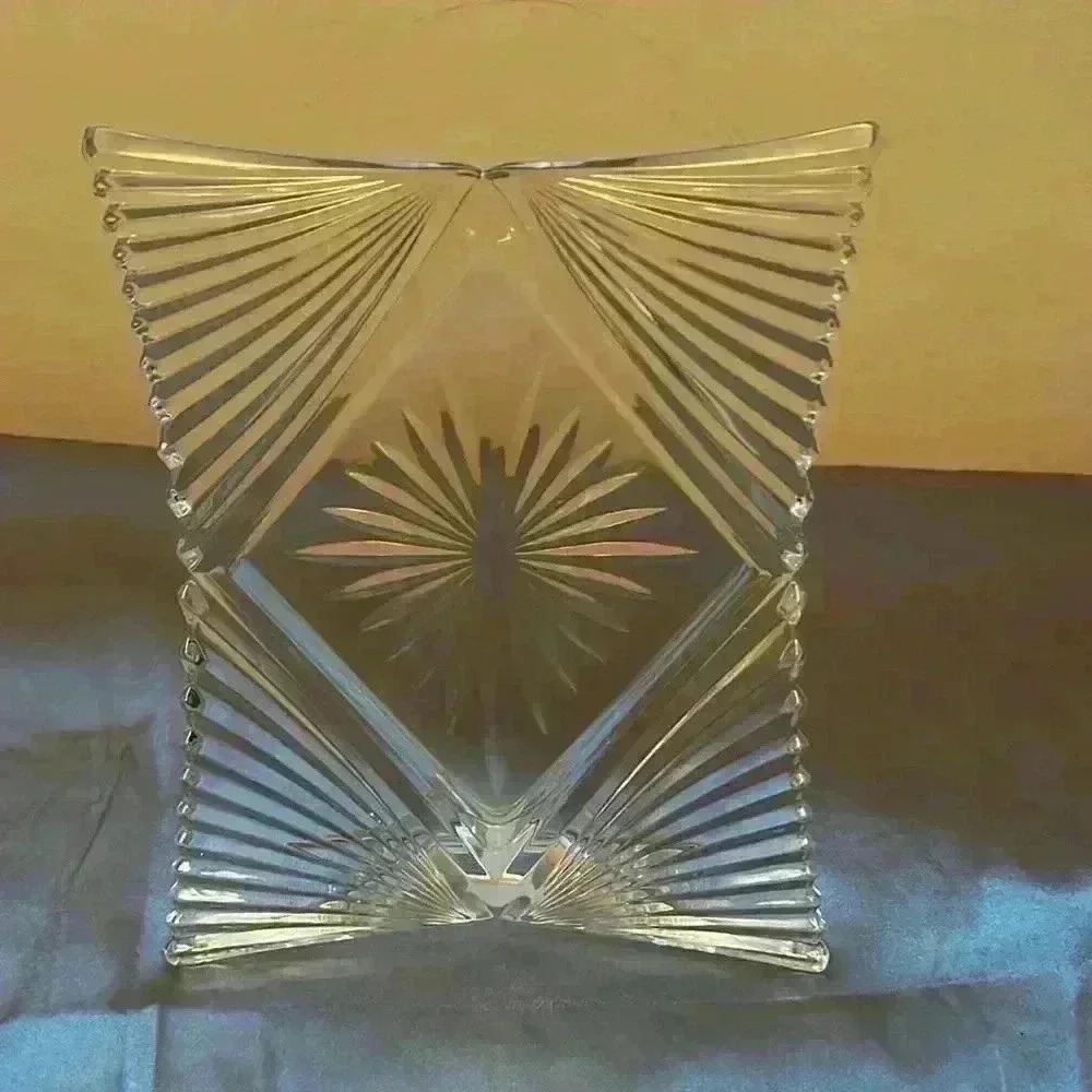 Vintage Mikasa Starlet Beveled Lead  Crystal Picture Frame.